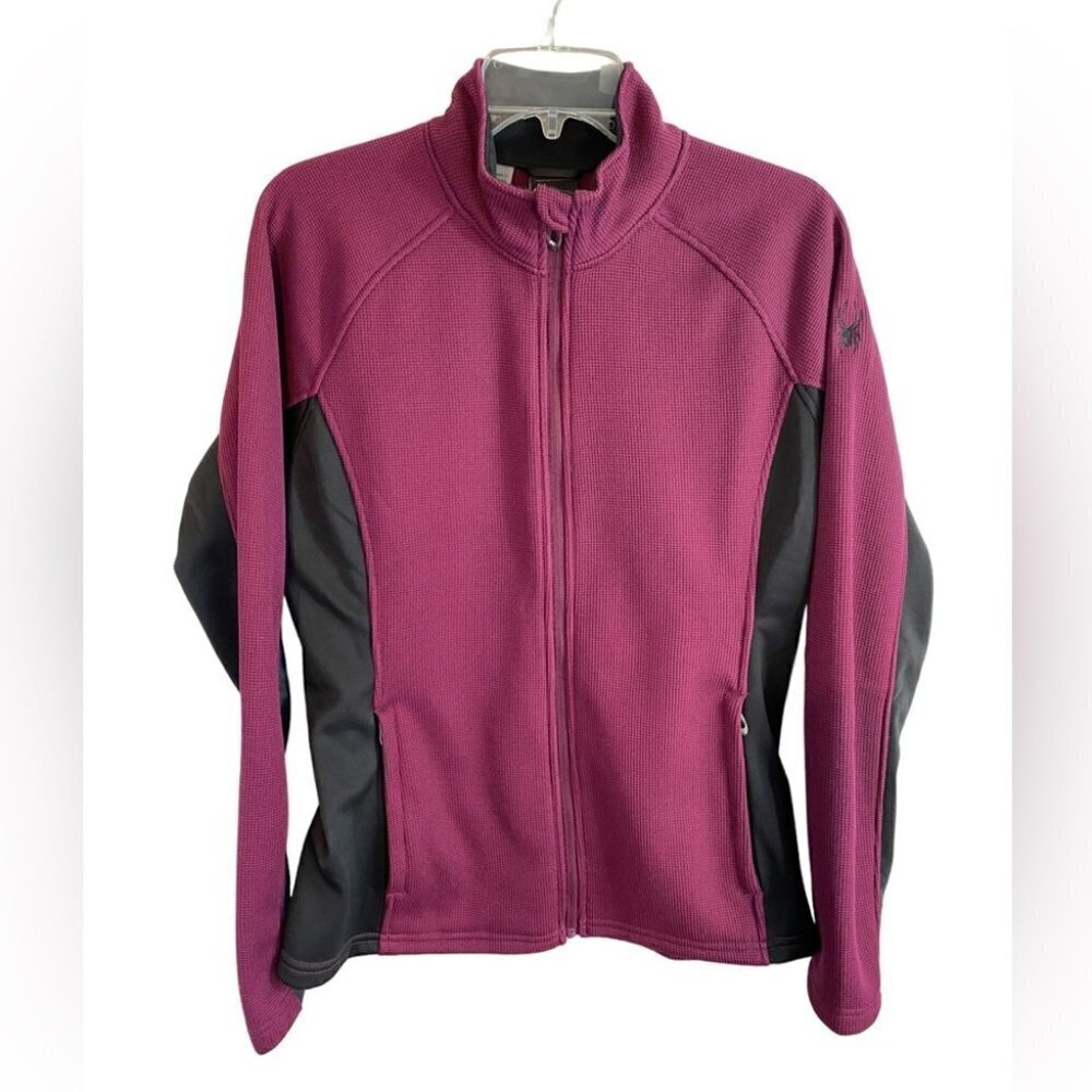 NWOT Spyder Constant Burgundy Full-Zip Fleece Jacket Ladies L